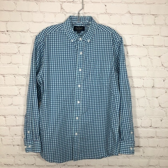 Nat Nast Other - Nat Nast Shirt Mens Medium Blue White Plaid Button Up
